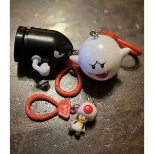 Super‎ Mario Backpack Buddies Nintendo Paladone Keychain Clip Lot of 3